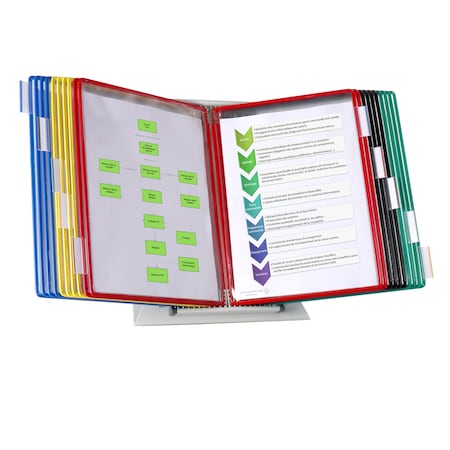 Tarifold Desk Unit Starter Set, 20 Pockets, Asst D292